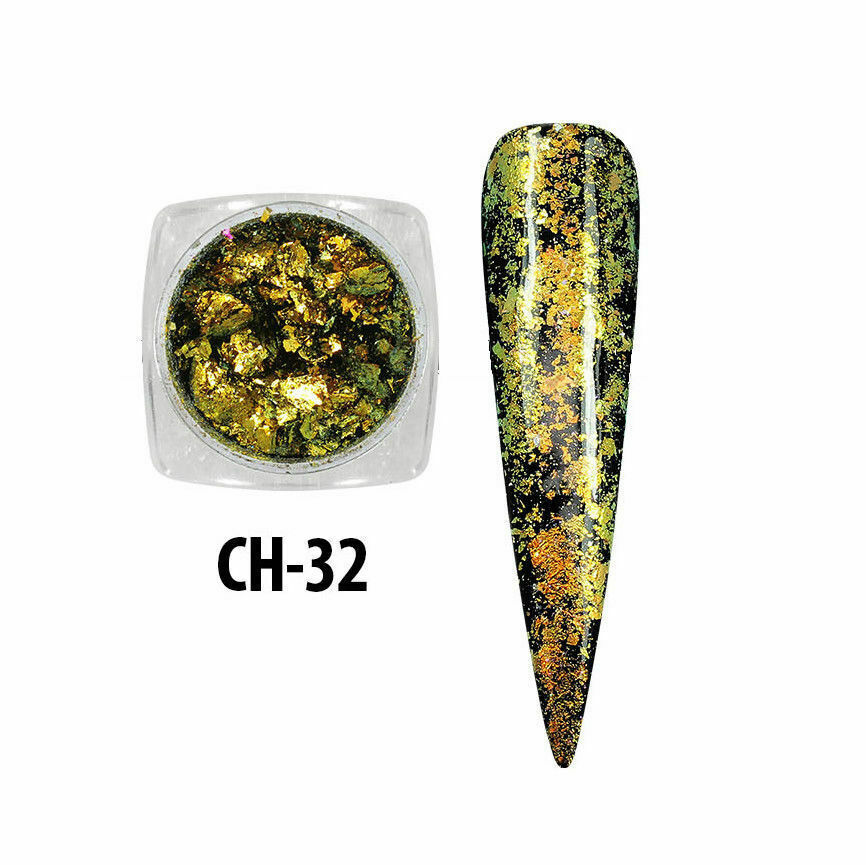 METALLIC FLAKES NAIL DECORATIONS Mia Secret Nail Art Design CH-32