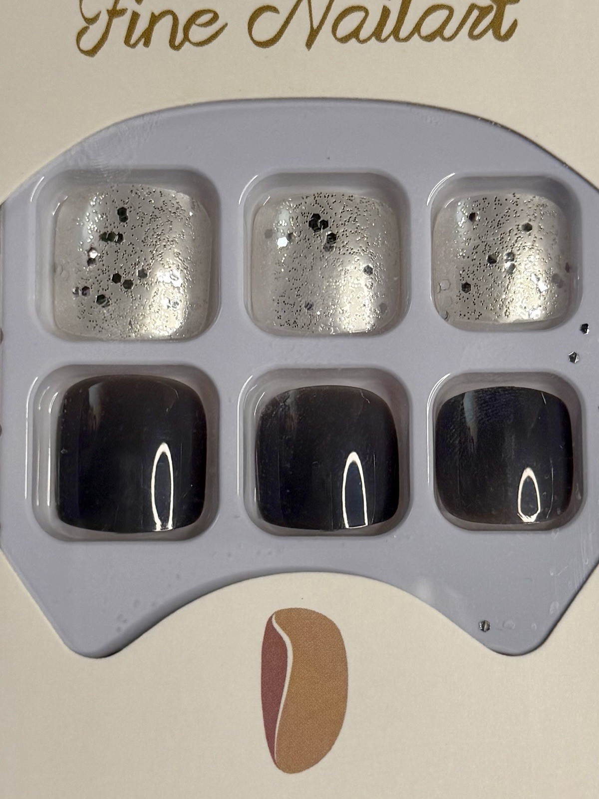 Bundle Press-On Toenails. 4 sets of nails and brush on glue.