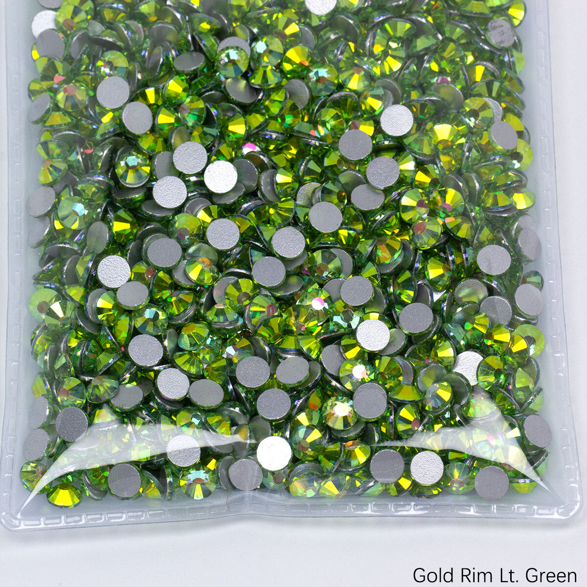 1440 Gold Rim Dazzle Flatback Rhinestones Glass Diamond DIY Crafts Art Deco Gems