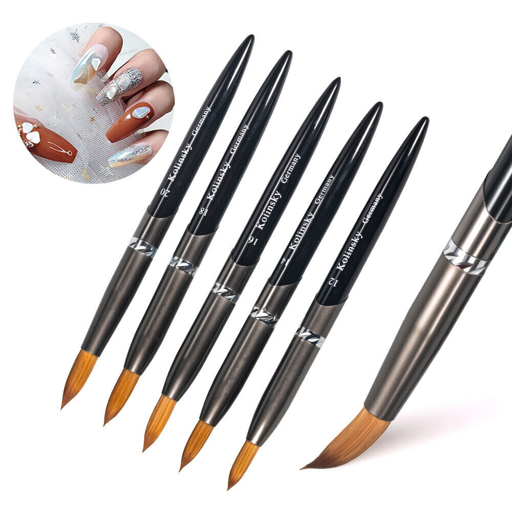 Professional Acrylic Kolinsky Nail Brushes Sizes 16/20# Nail Art Brush