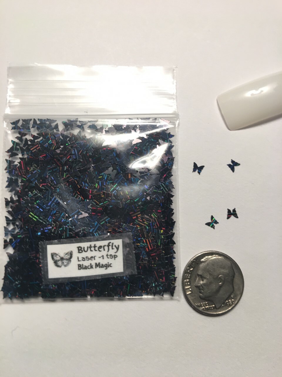 NEW Laser BUTTERFLY (Laser Black Magic) Glitter 1tsp-4Nail Art Face Craft-US