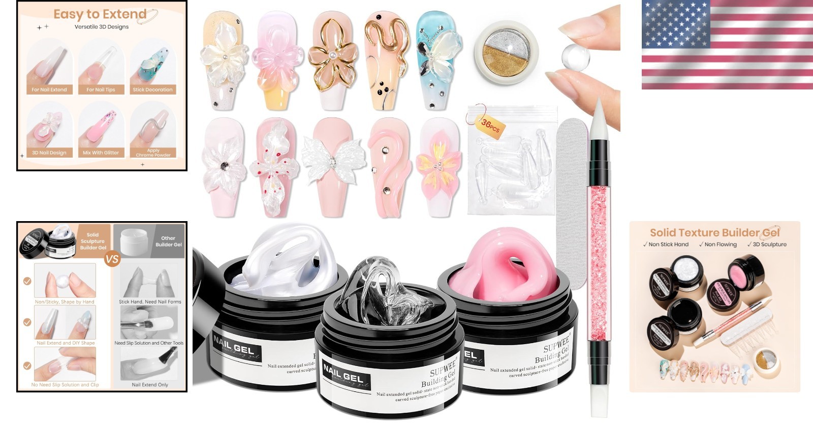 Solid Builder Gel for Nail Extensions