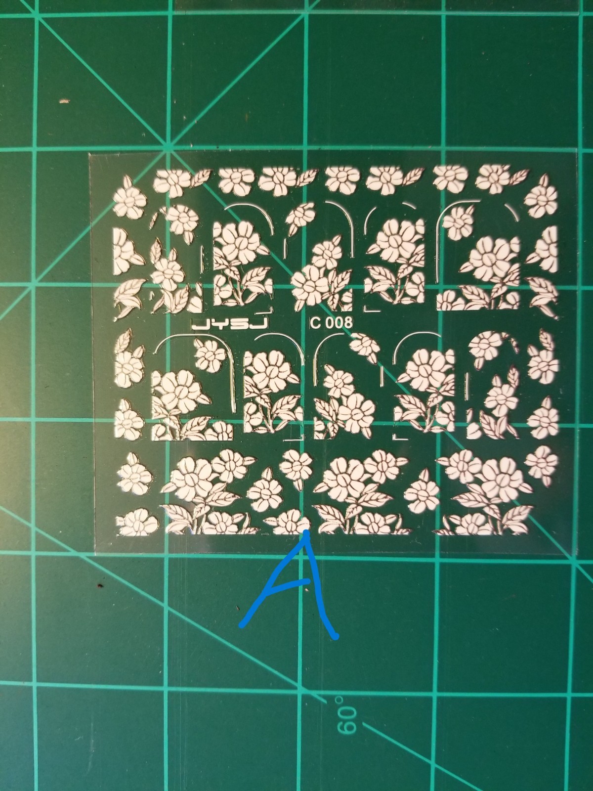 Nail decals stickers / 3D Art decor / Rose & trees bossom, 5 pcs/units. 3 x 3.5″