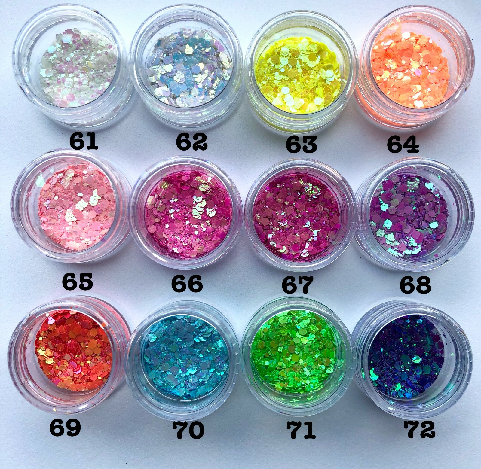 Glitter Dust Nail Make Up Hair Body Tattoo Slime Putty Craft Art Pot 84colors