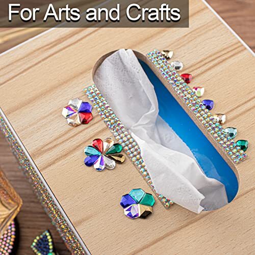 18 Styles Multi-Shaped Glass Gemstones for Nails and 6 Emerald Green Set-2