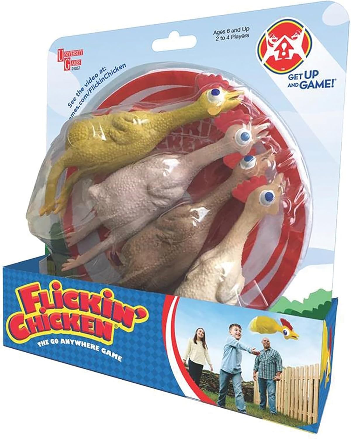 University Games, Flickin Chicken Indoor Outdoor Target Toss Game, The Game