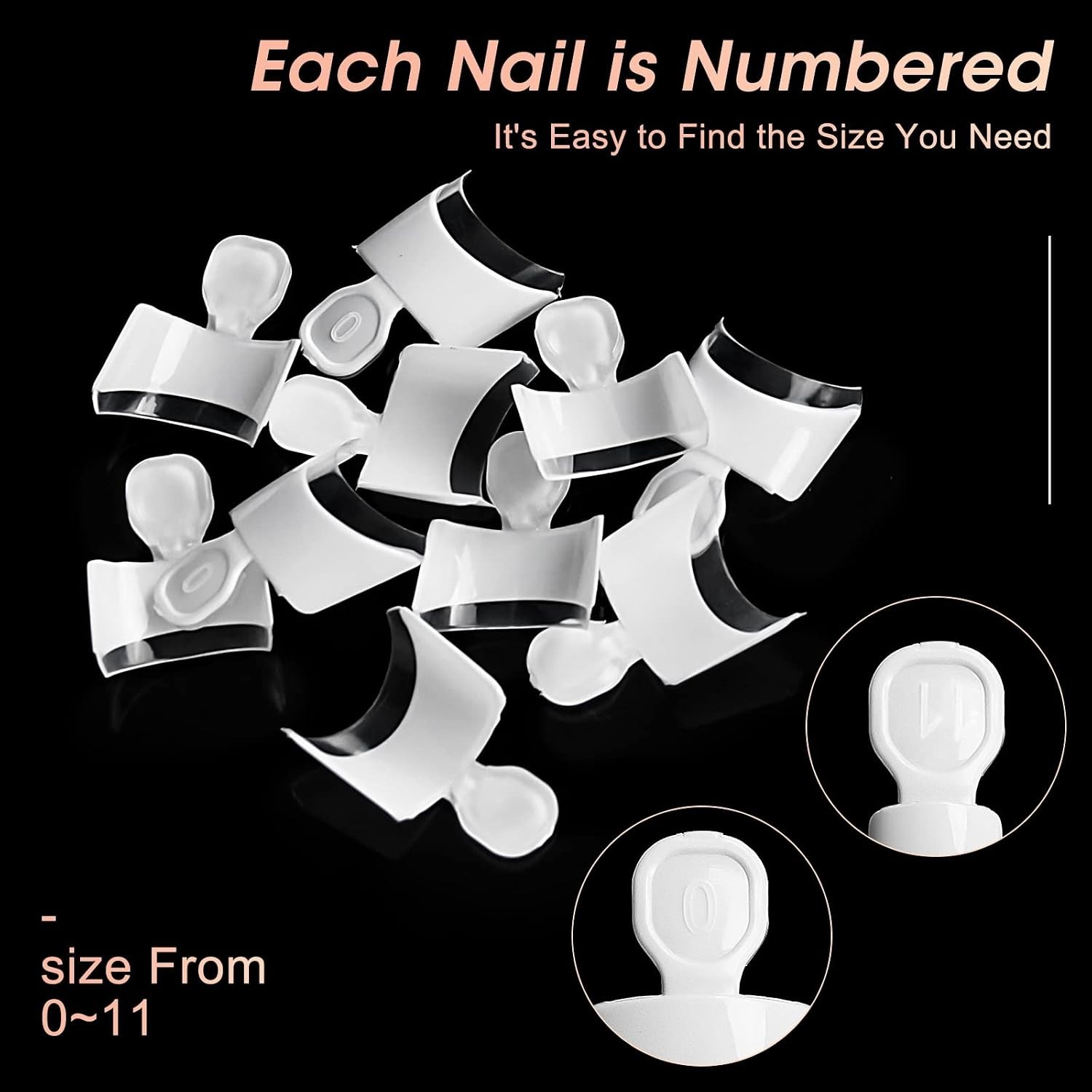 French Nail Tips 120PCS Short Square Half Cover Nail Tips Press On Nails 12 S…