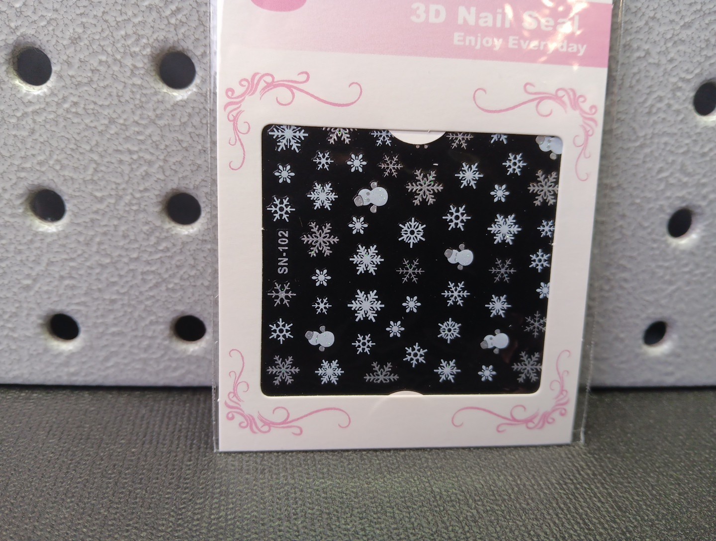 Snowflake Nail Stickers, Christmas 3D Self-Adhesive Nail Art Decals Snow (bn)