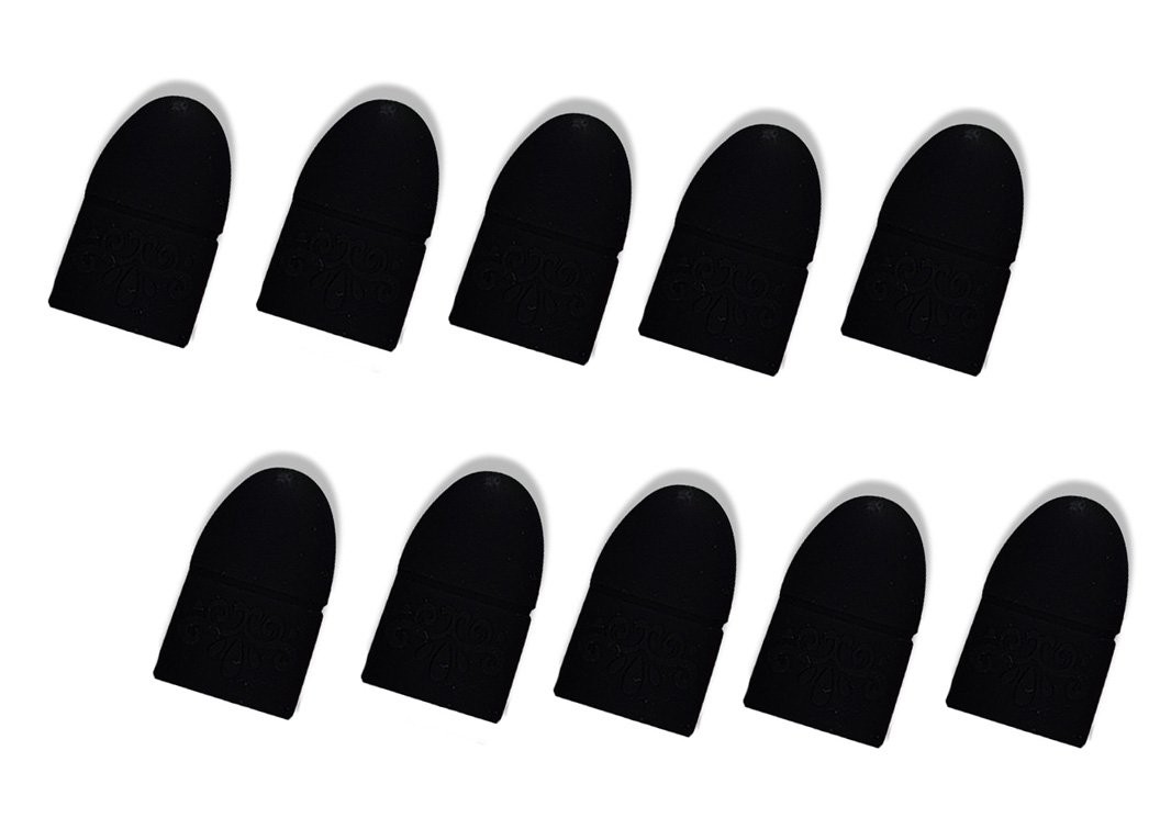 10Pcs/Set Reusable Silicone Nail Soakers UV Gel 10 Count (Pack of 1), Black