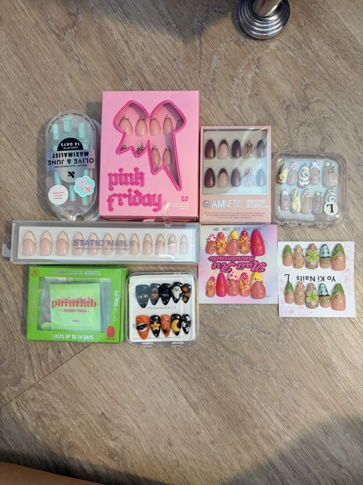 Multiple Sets Of Press On Nails Both Handmade And Store bought