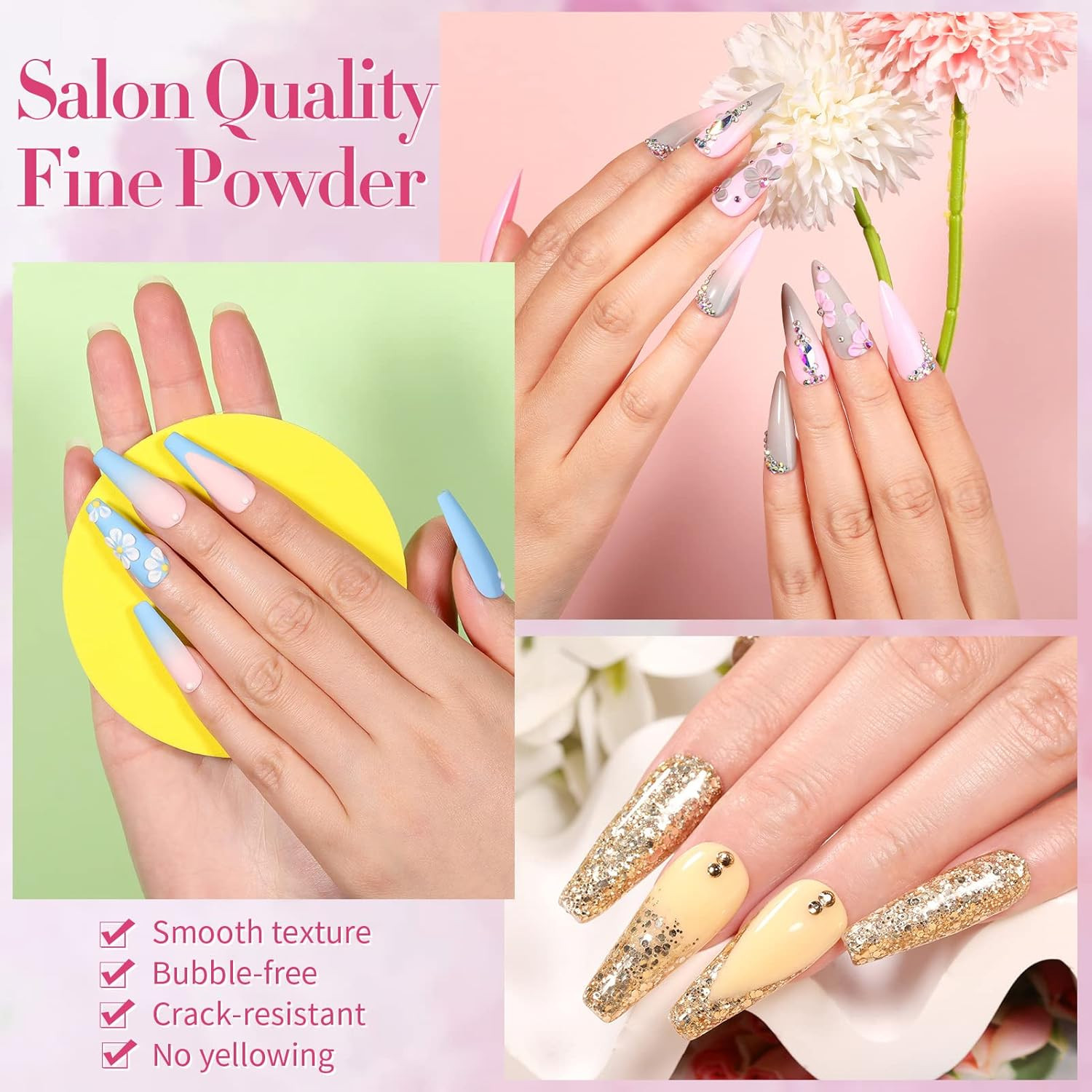 Acrylic Powder Set-24 Colors Acrylic Nail Powder Set All Seasons Colors Pigmente