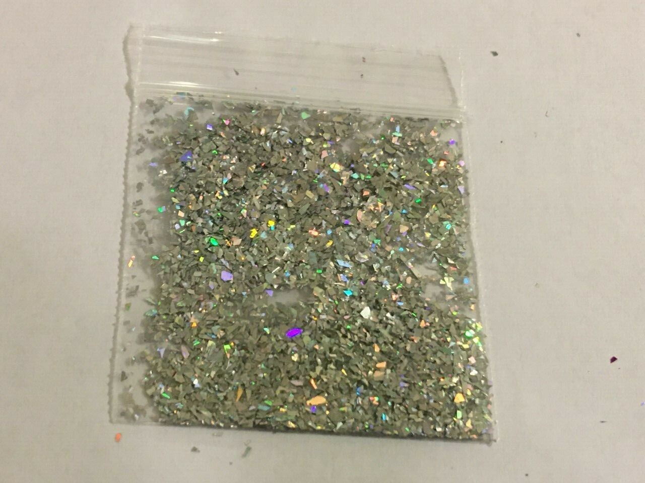 Solvent Resistant IRREGULAR shape Glitter U (SILVER) Nail Art Face Crafts-tsp-US
