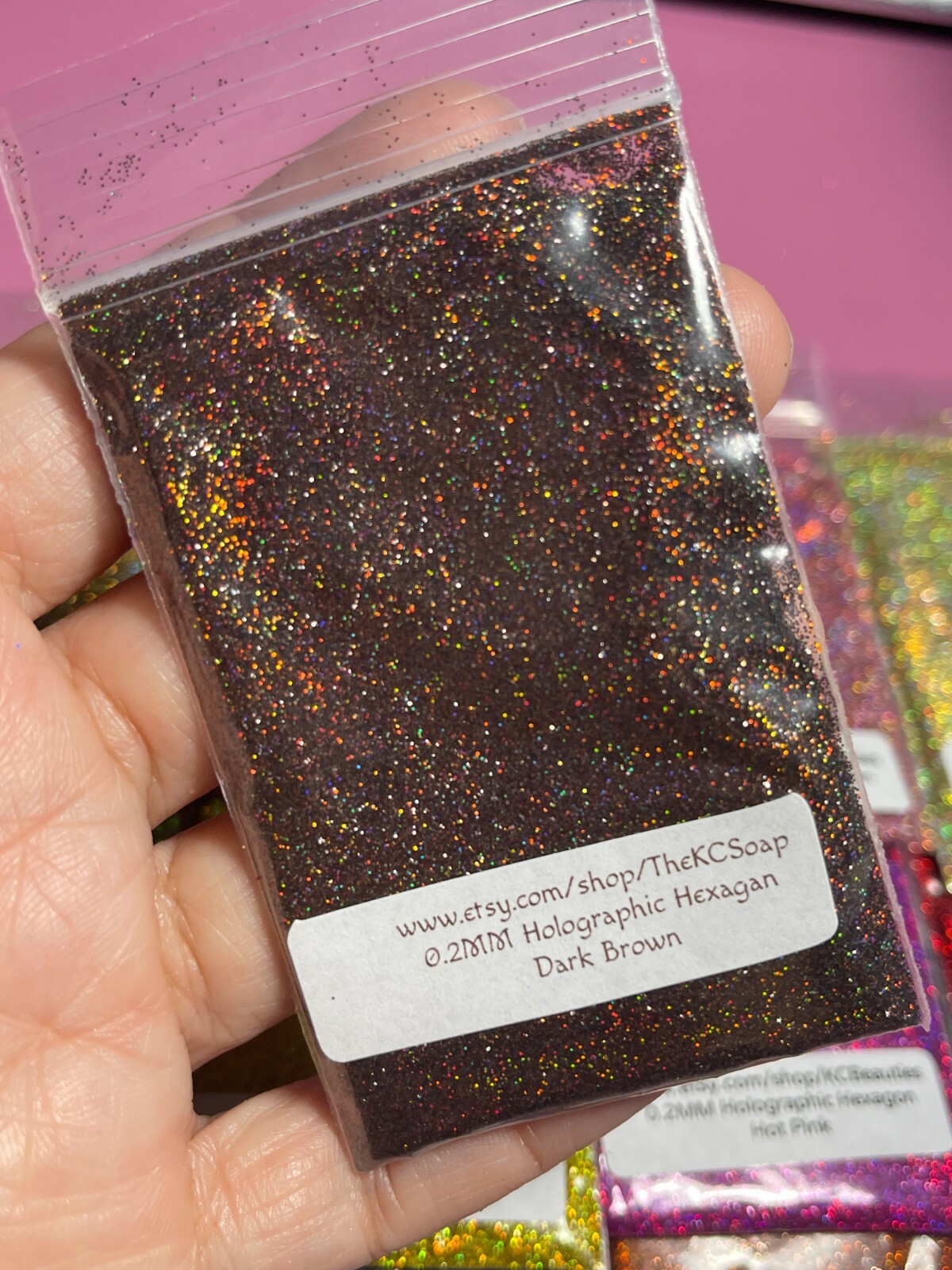 0.2MM Holographic Hexagon fine glitter You Choose Color Nail Art USA
