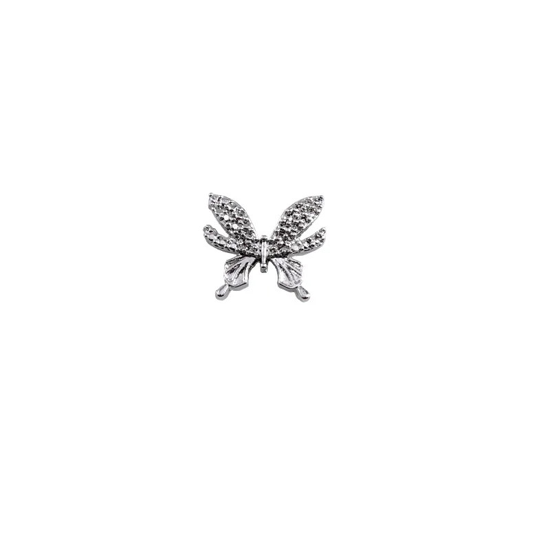 20Pcs Nail Art Butterfly Metal 3D Decals Alloy Gold/Silver/White Butterfly Shape