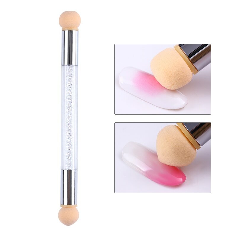 Nail Art Brush 4 Replaceable Sponge Double Head Durable Newest Style Ombre
