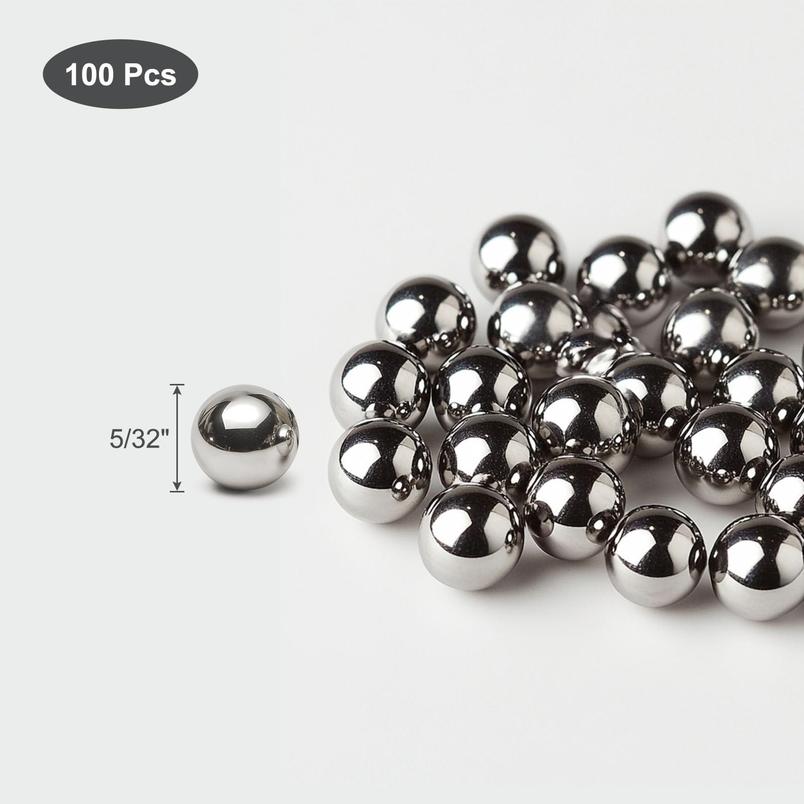 5/32″ Bearing Balls 304 Stainless Steel G100 Precision Balls Pack of 100