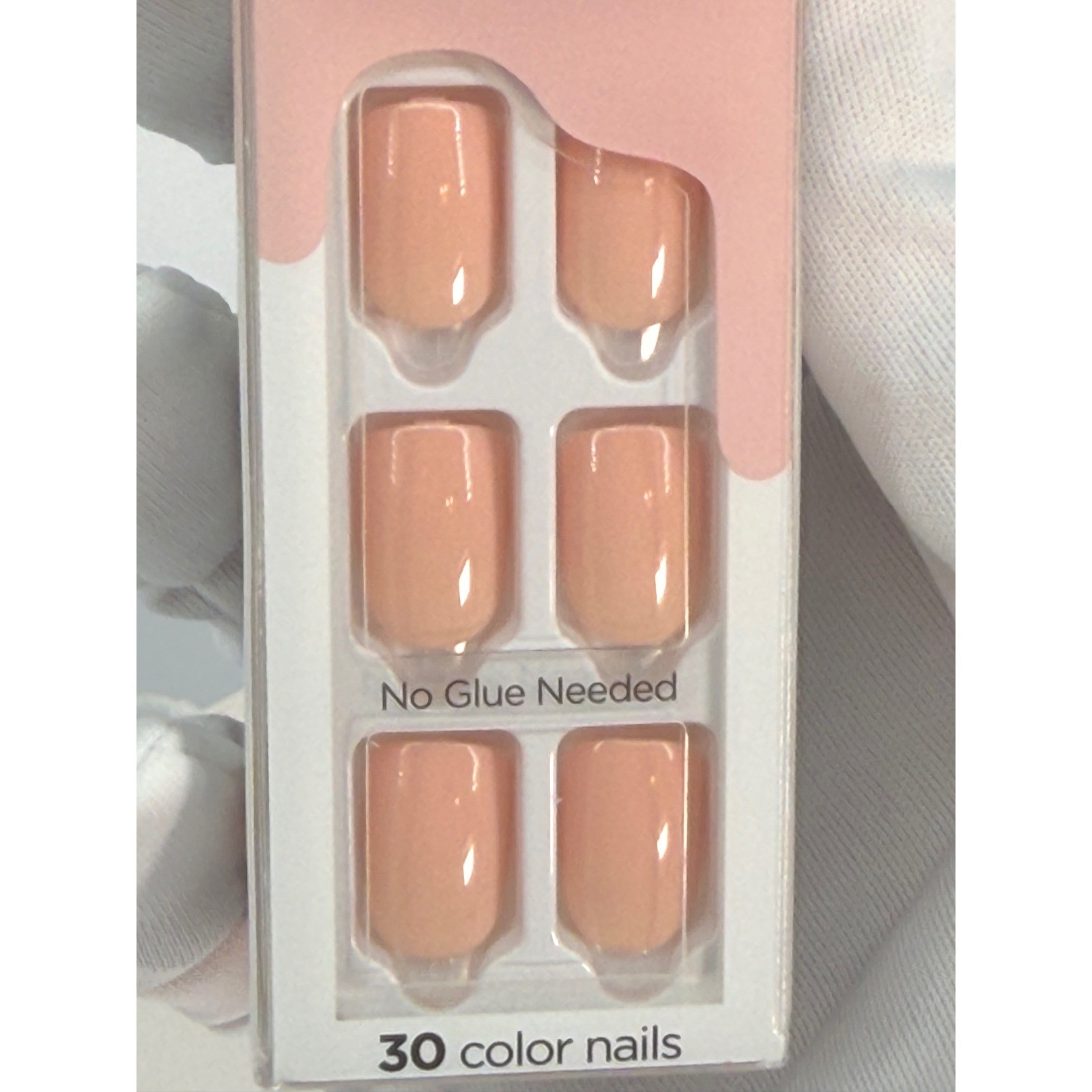 Kiss Impress Color Press On Manicure Peachy Nude 30 Nails Spring Neutral 93-44