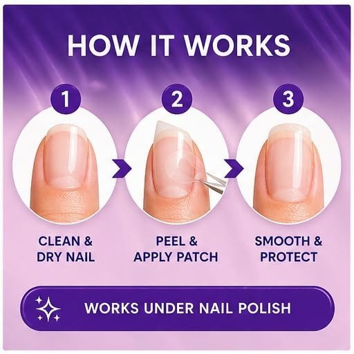 Nail Repair Patches – Clear Self-Adhesive Broken Nail Patches for Broken Fing…