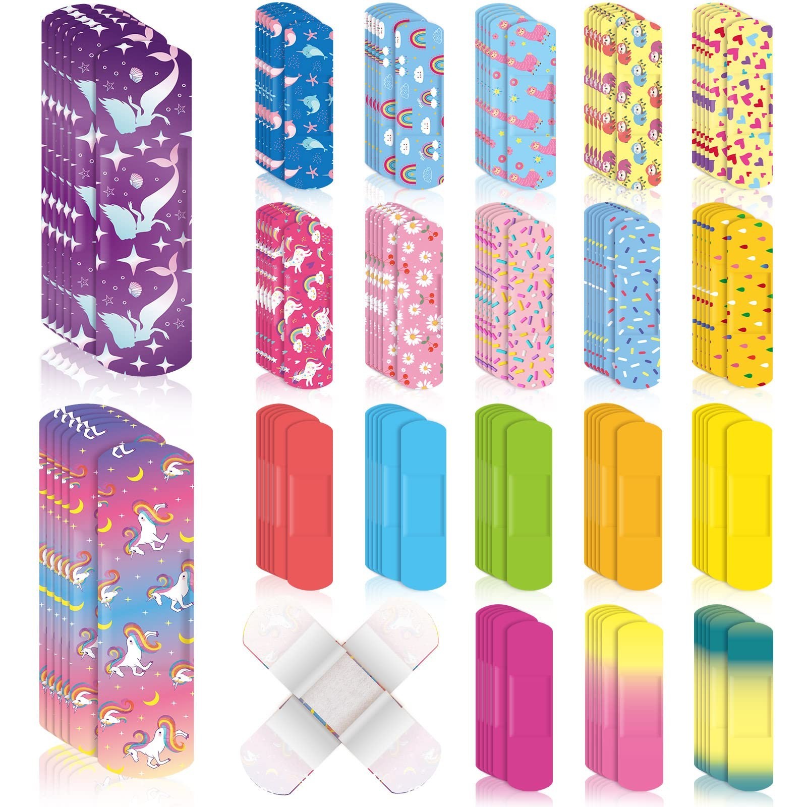 Panelee 120 Pcs Kids Bandages Bulk Cute Cartoon Flexible Waterproof Breathabl…