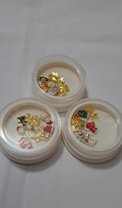 Christmas 3D Nail Art Jewelry Decoration 3 Pieces Set