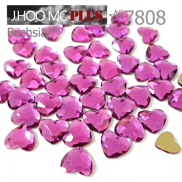 J.HOO Crystal 7808 Heart Flat Back Rhinestones 5×4.5mm Nail Art (10pcs)
