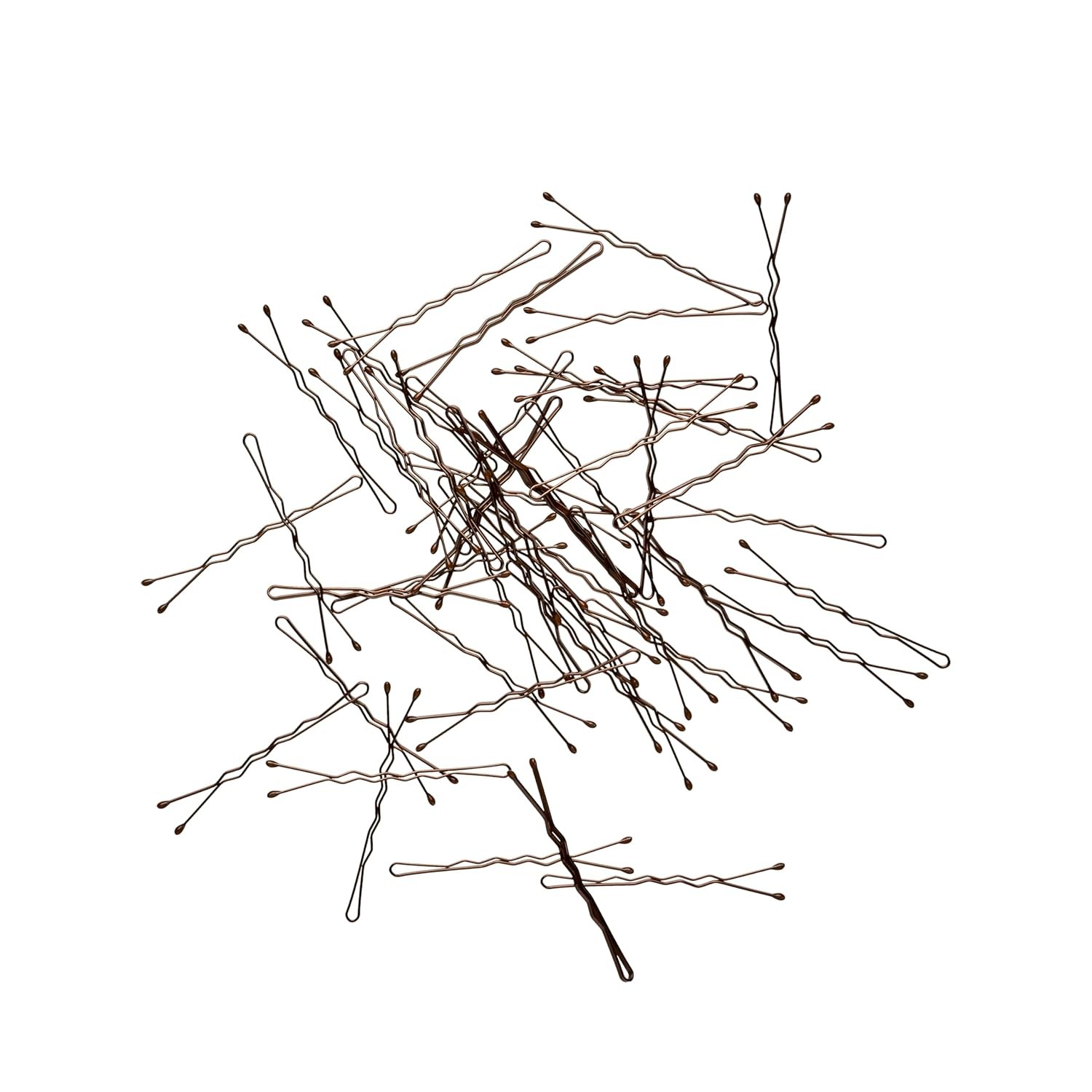 Goody SlideProof Bobby Pins, 48 Ct, Brunette 48 Count (Pack of 1), Brown