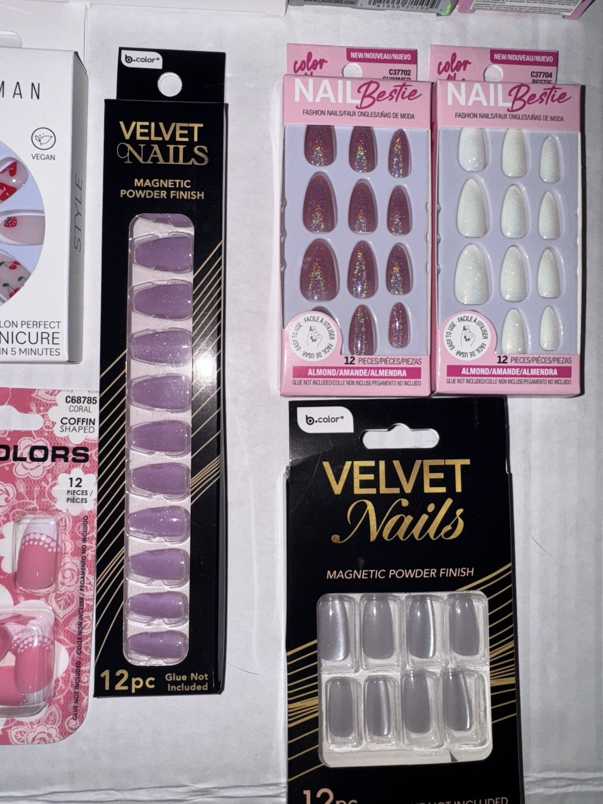 20 Packs Of Pre Designed Press-On Nails Over 300 Nails 5 Glue Tubes 4 Nail Files
