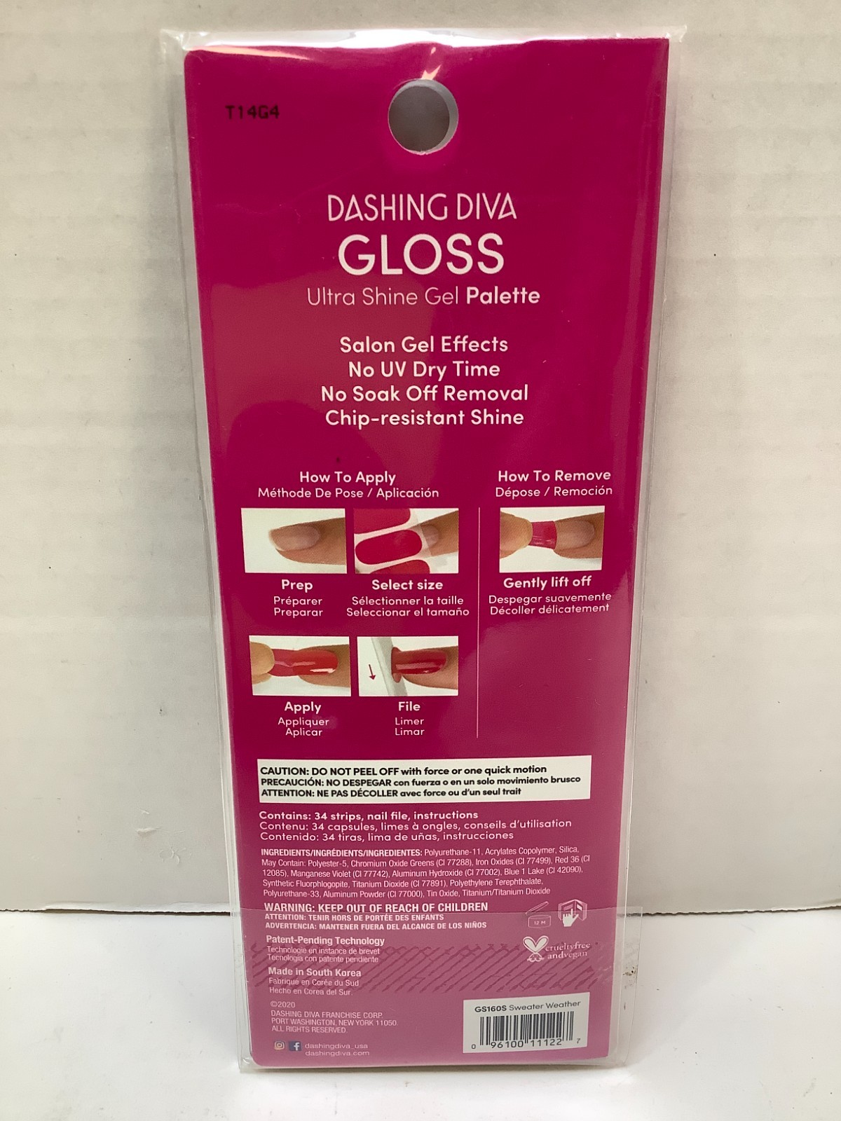Dashing Diva Gloss Ultra Shine Gel Palette, GS160S Sweater Weather, Lot of 5
