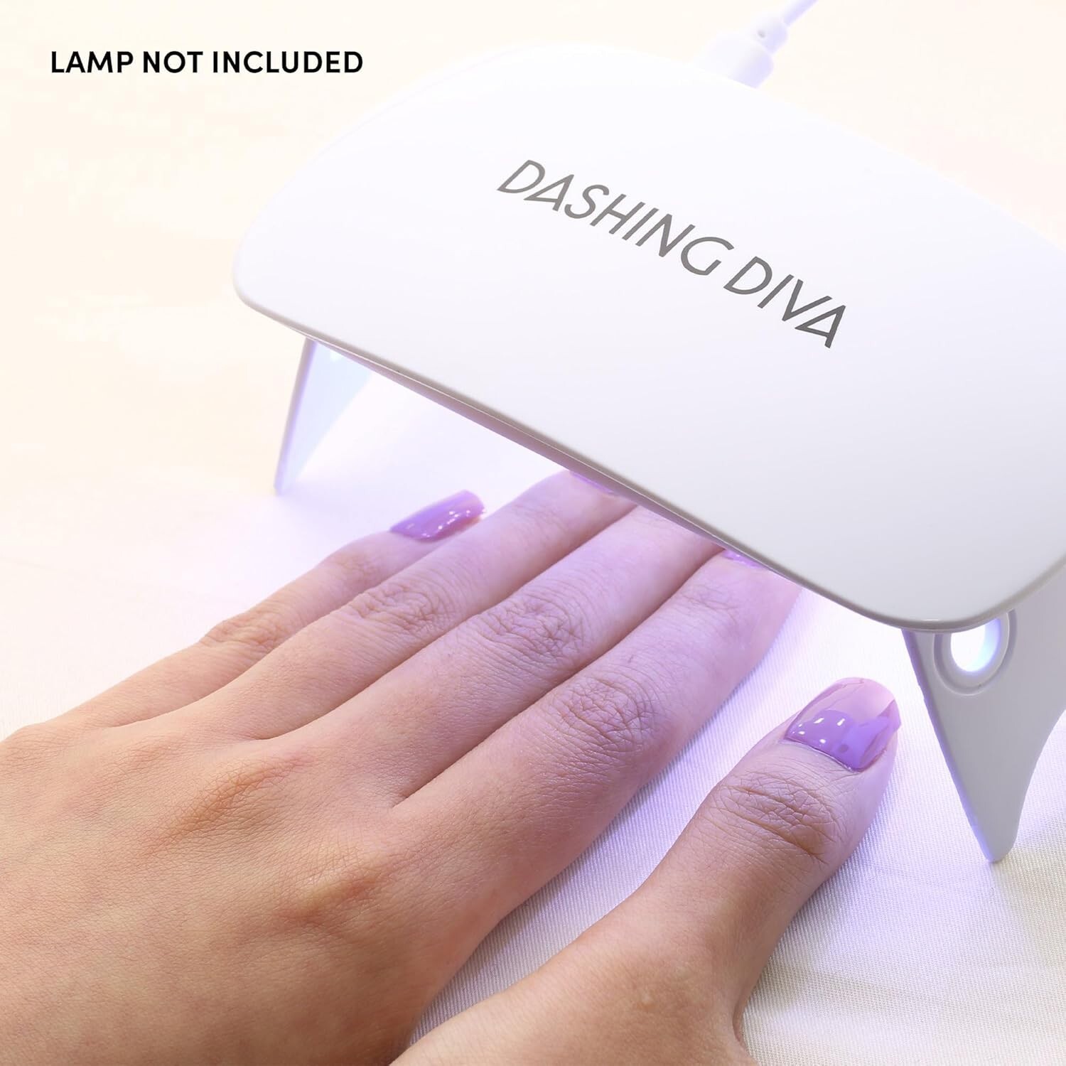 Dashing Diva GLAZE semi cured gel nail strips White Delight Lamp Not included