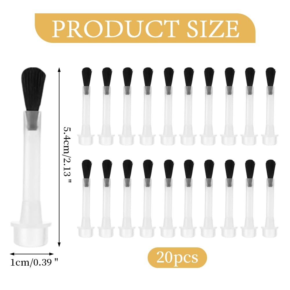 20Pcs Replacement Nail Polish Brush Kit,Soft Bristles Disposable Nail Brushes…