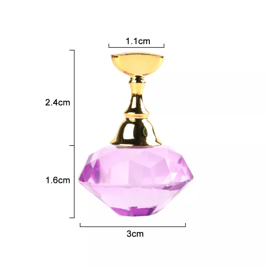 Crystal Magnetic Manicure Nail Art Practice Display Stand False Tip Holder Tool
