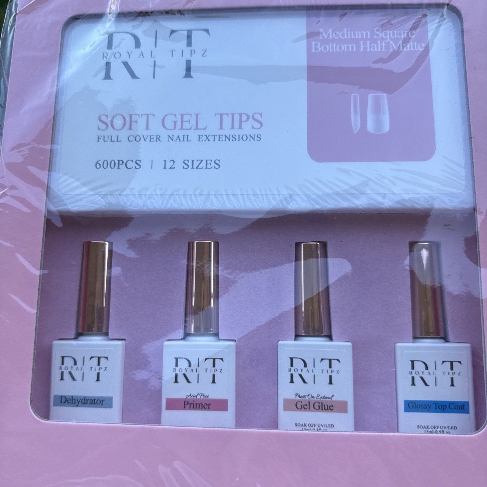 Royal Tipz Soft Gel Full Cover Nail Extensions 600 Pieces