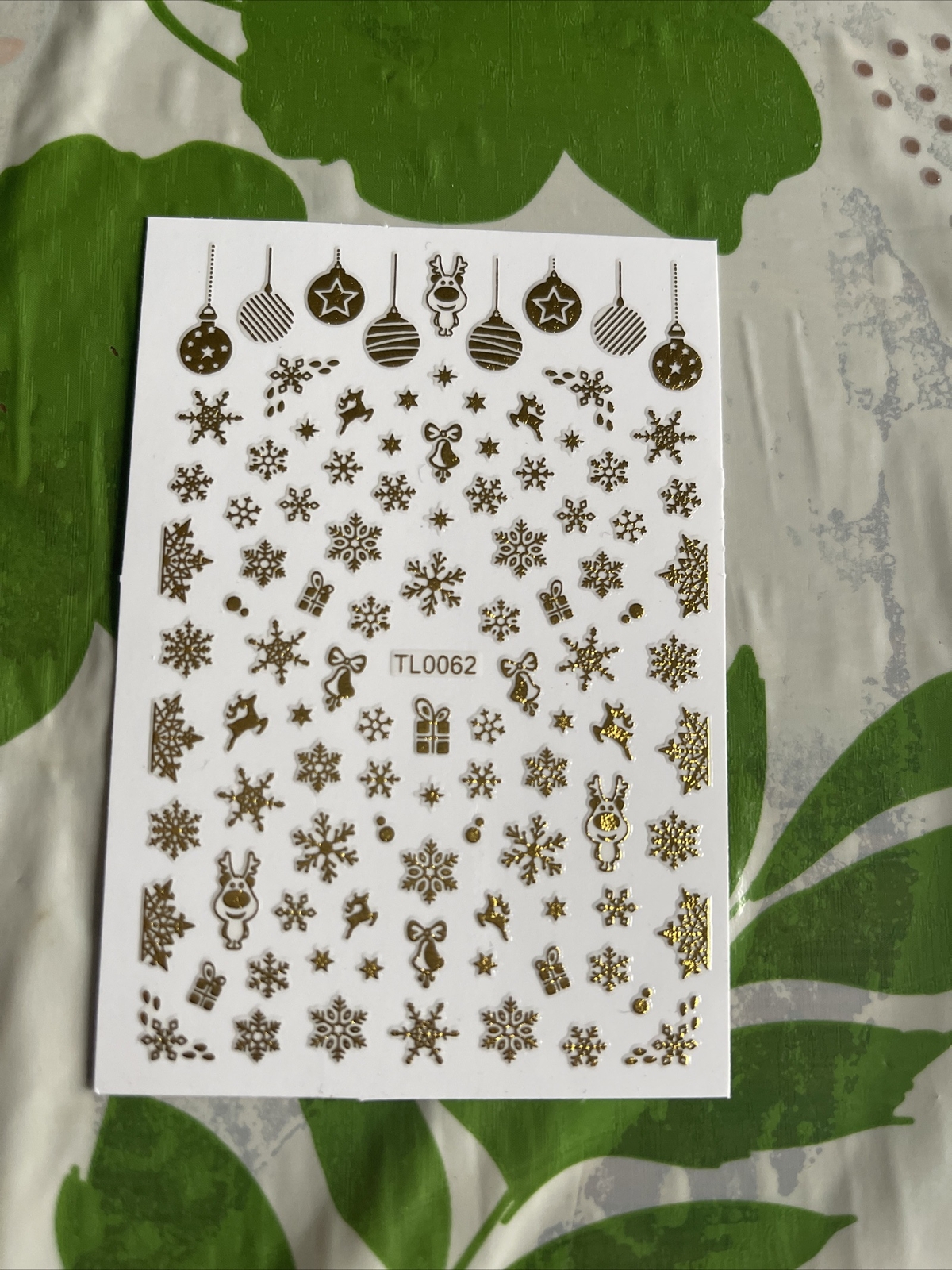 Christmas Nail Stickers TL0062 Gold