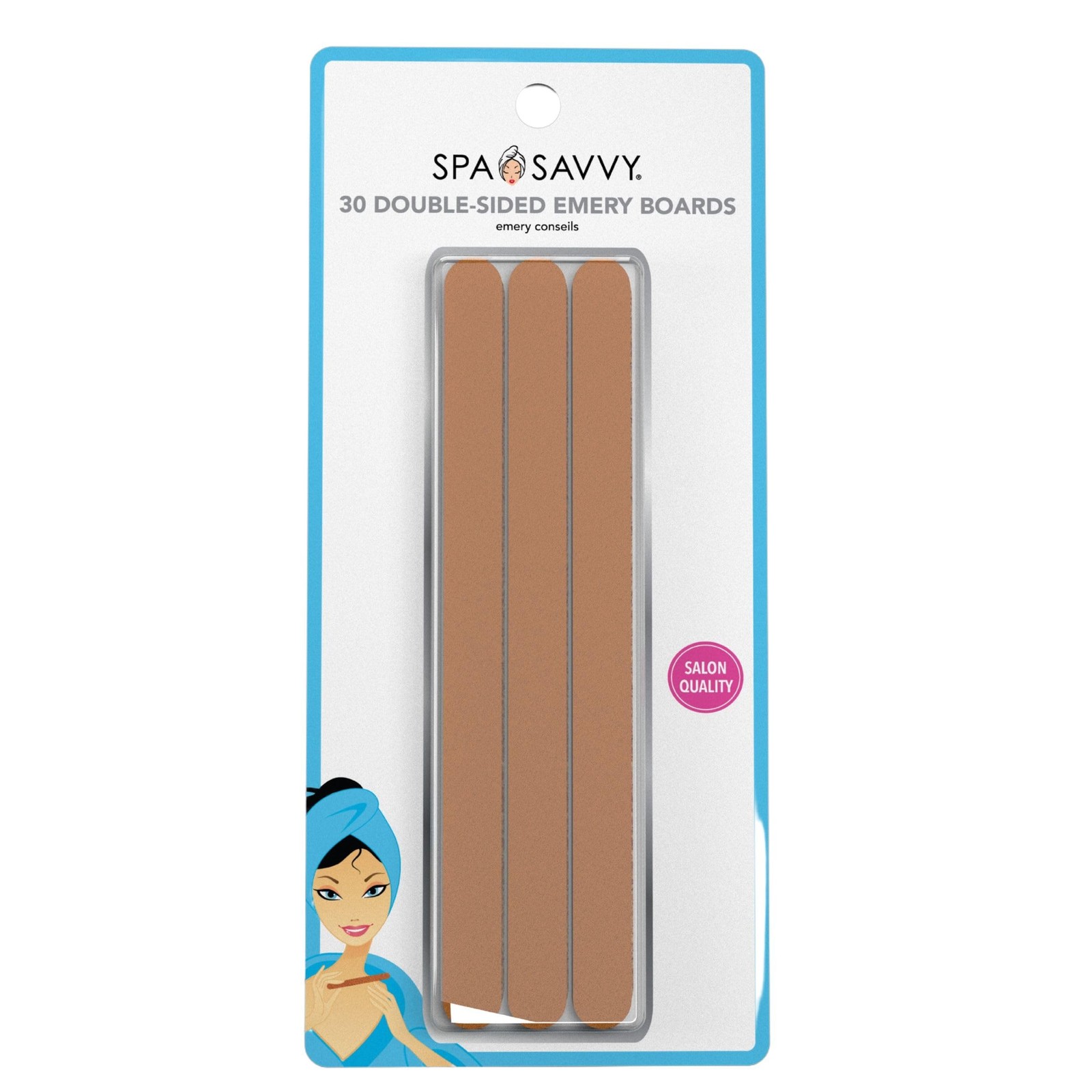 Nail File Set, 30 Count, Double Sided 6 Inch Emery Board Nail Files, Pedicure…