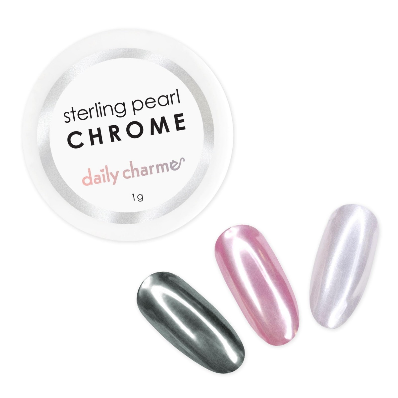Pearl Nail Chrome Powder 1g – Metallic Translucent Pigment for DIY Manicure