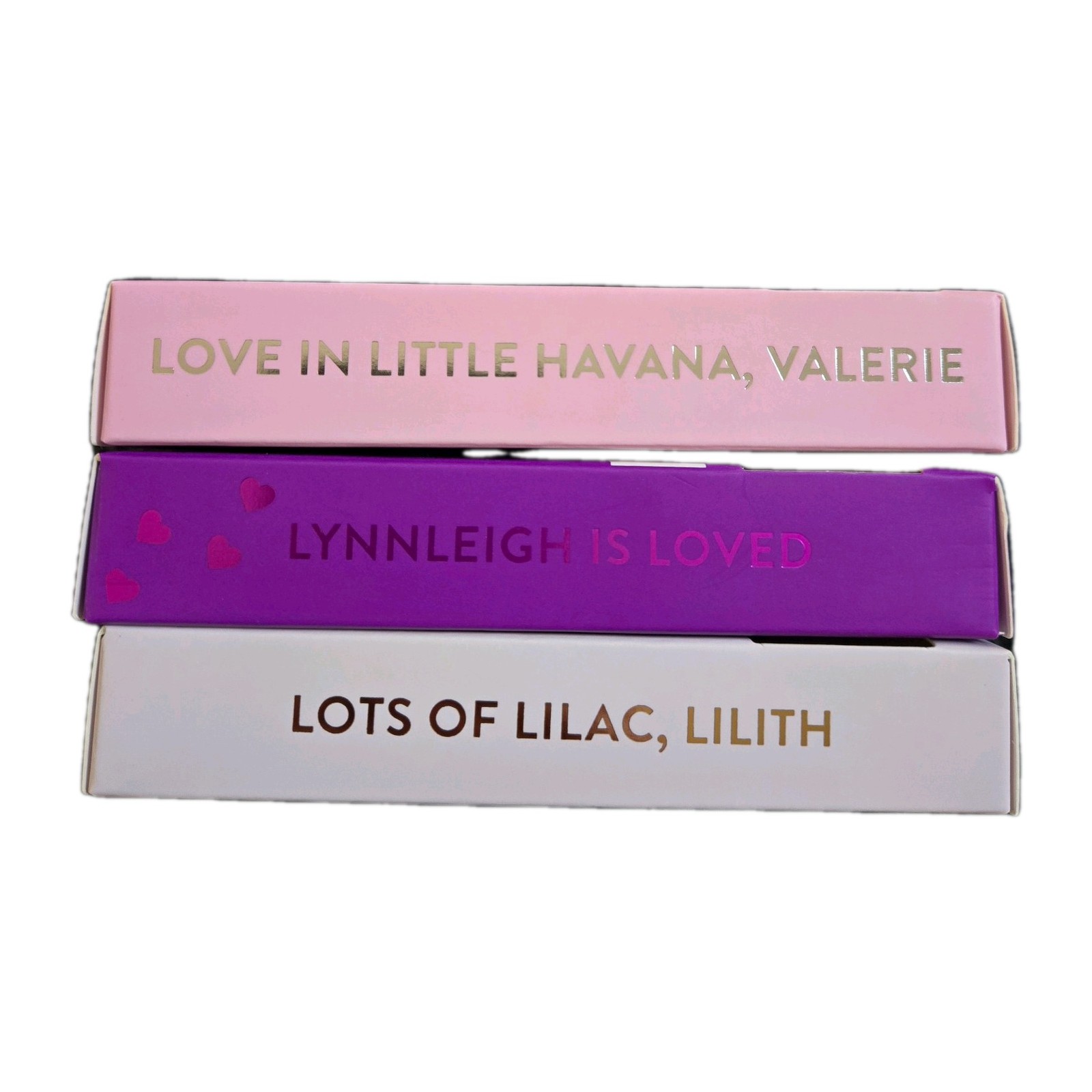 Red Aspen Nail Dashes Purple Hearts, Love in Little Havana, Lots of Lilac Lilith