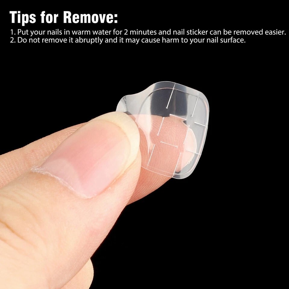 Double-Sided Nail Glue Tape Sticker Adhesive Tabs for Press on Nails 3-15 Sheet