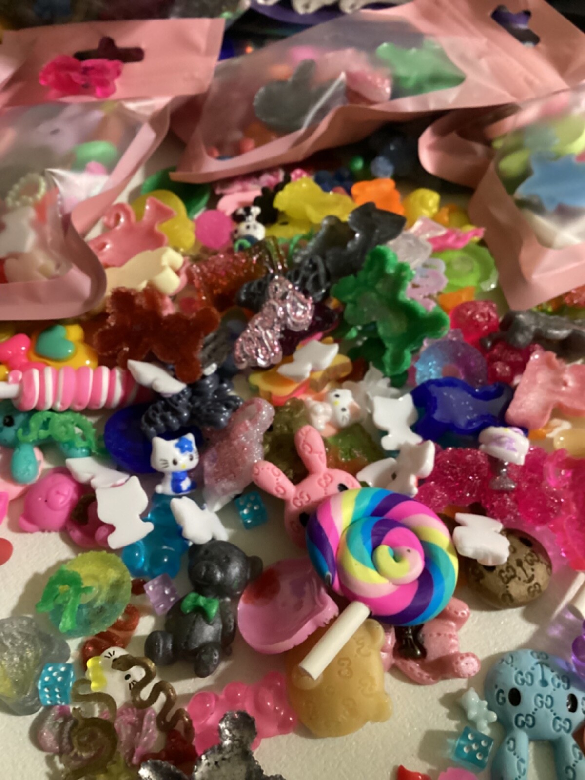 30pcs/bag 3D Nail Charms Candy Random Mixed Resin For Acrylic Nail Art lot