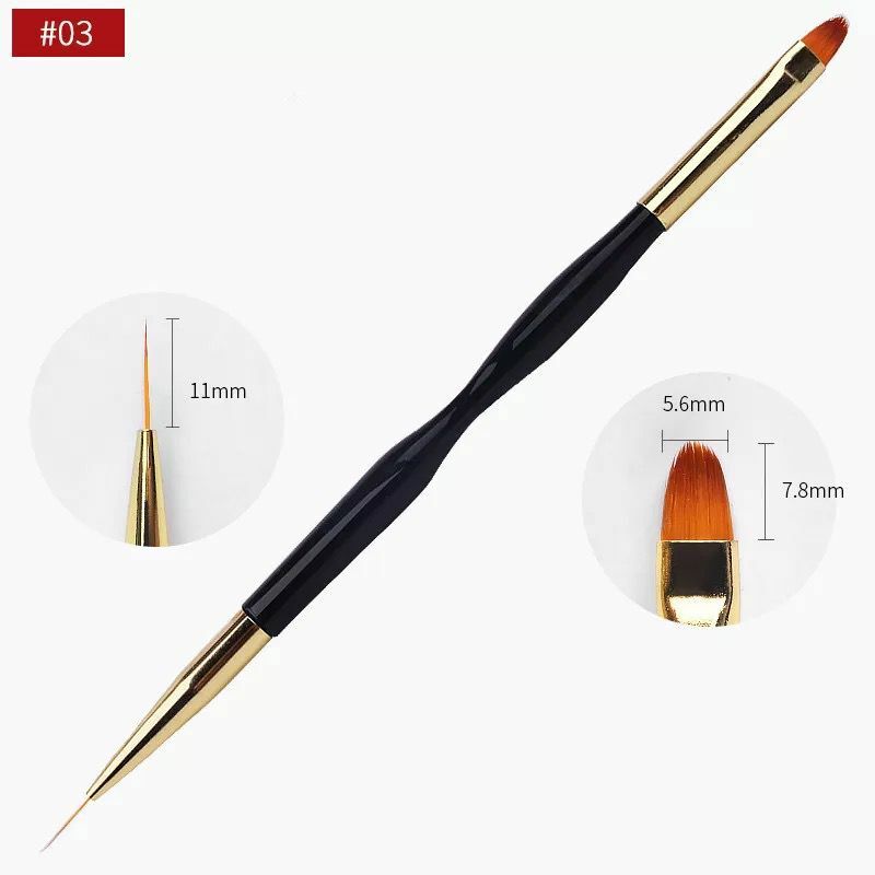 Nail Brush Size #6 UV Extension Gel Liner Round Oval Head Sculpting Painting 6mm