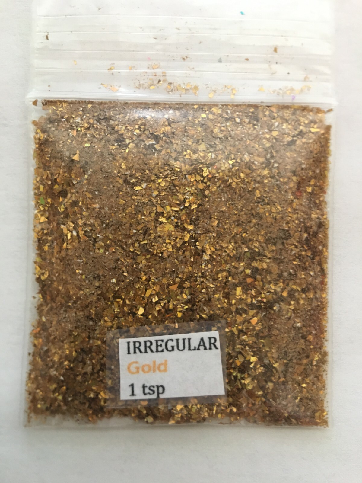 Solvent Resistant IRREGULAR shape Glitter(GOLD DIGGER) Nail Art Face Crafts 1tsp