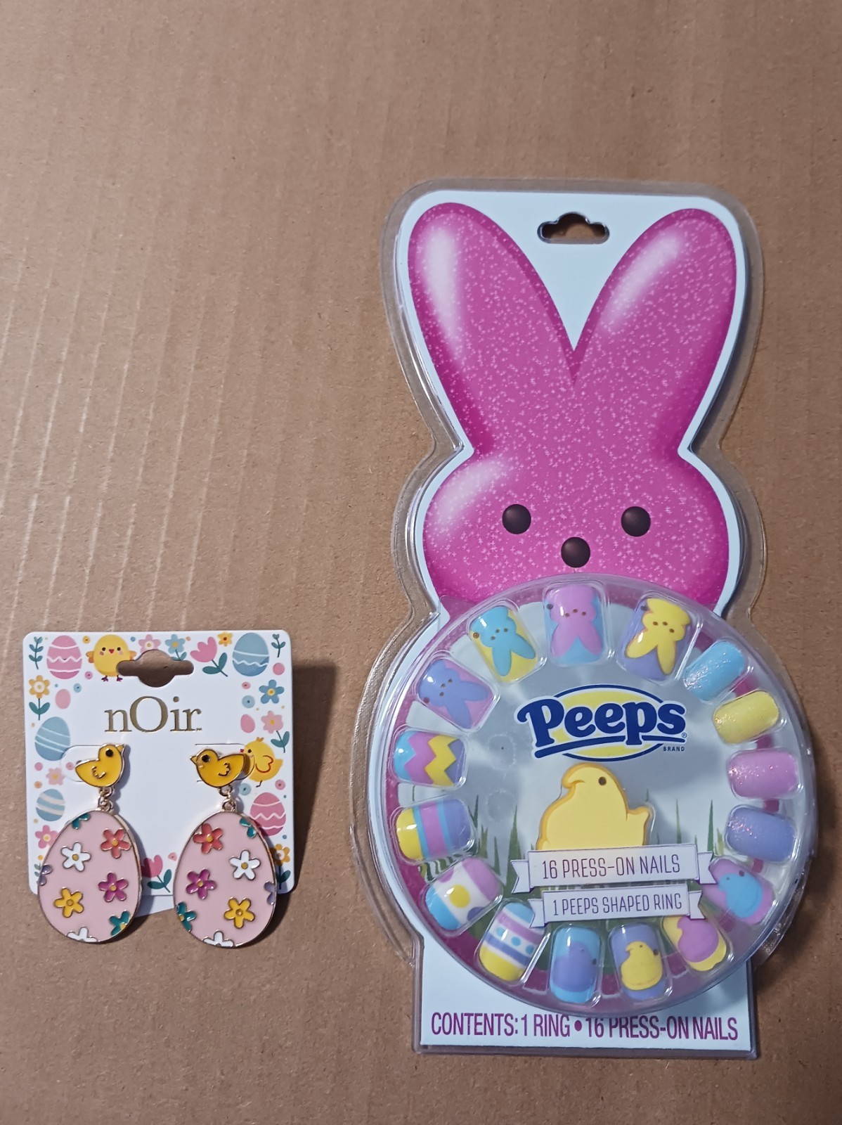 New PEEPS Easter Chick Nails & NOIR Earrings