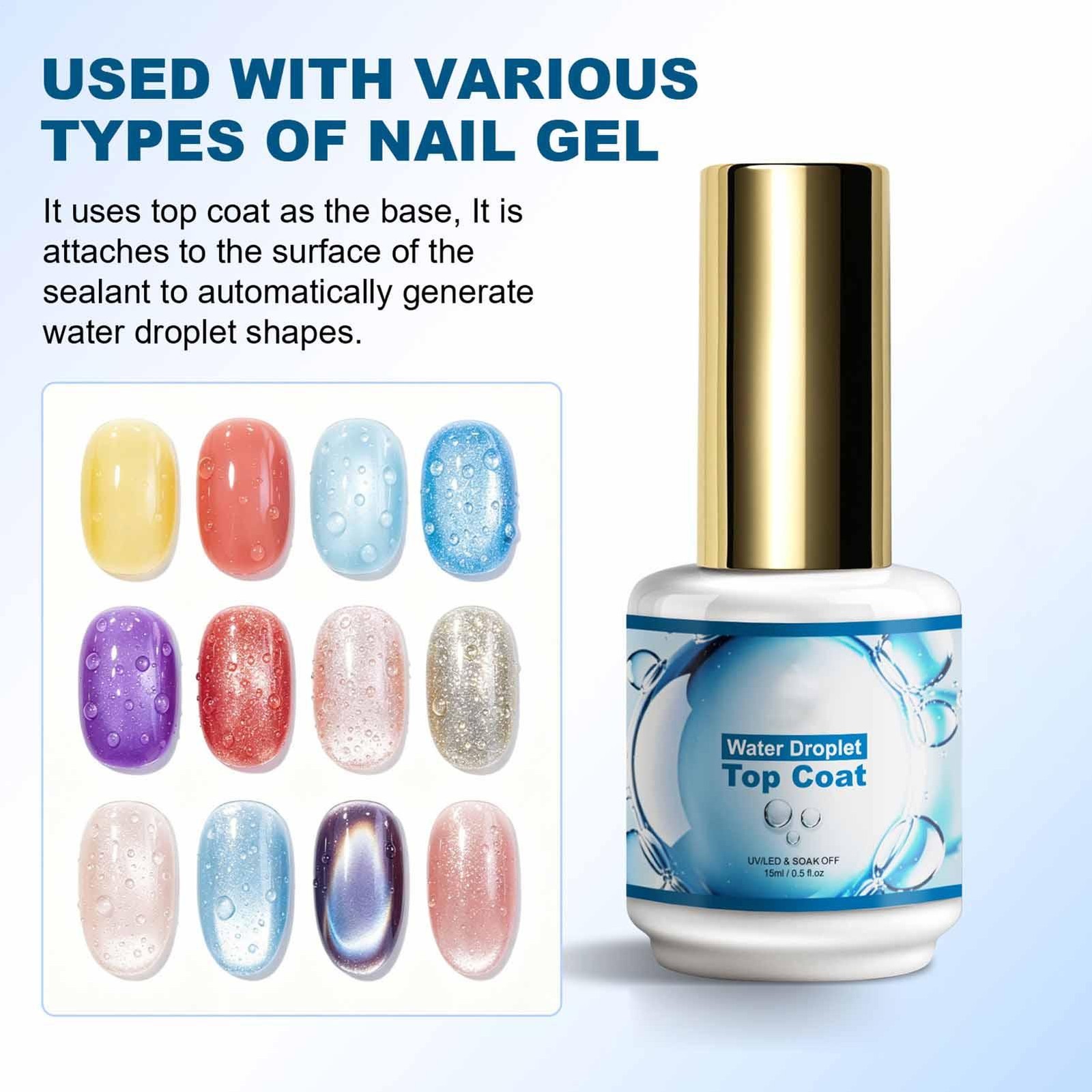 Water Droplet Top Coat Water Drop Gel Nail Polish Clear Sculpting Gel Nail Art