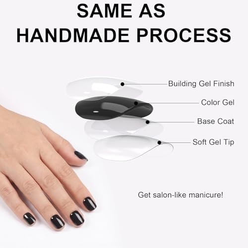 Black Square Nails – Extra Short Press – 32 Pcs – Salon Quality – Black