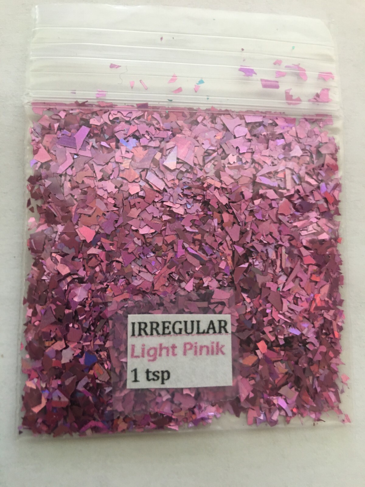 Solvent Resistant IRREGULAR shape Glitter(LIGHT PINK) Nail Art Face Craft-tsp-US
