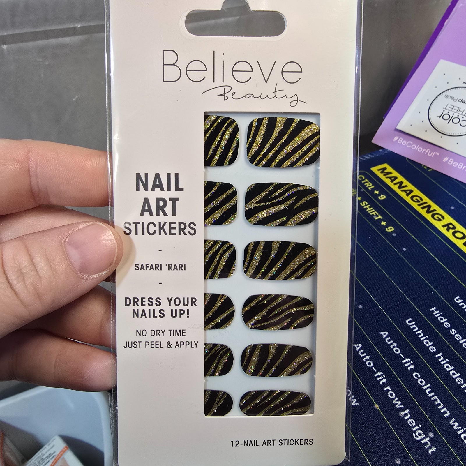 Believe Beauty Nail Art Stickers 12ct Packs New Sealed You Choose Style