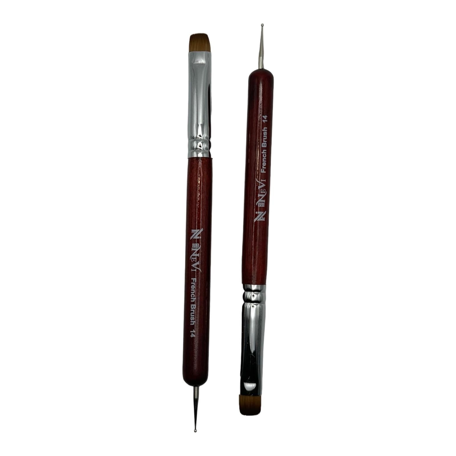 2-Piece Sable Brush Set: Professional Acrylic French Manicure Clean-up Brush …