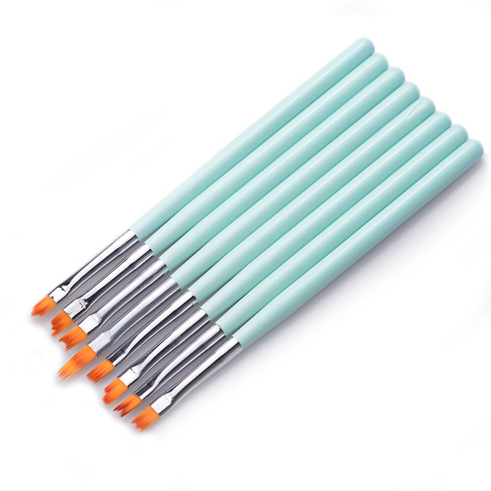 8Pcs Nail Art Brush Gradient Draw Polish Painting UV Gel Liner Pen Manicure Tool