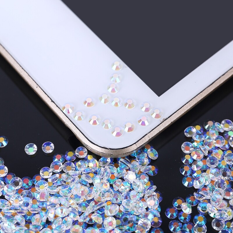5000pcs White Flat Back Round Crystal Rhinestones for DIY Art