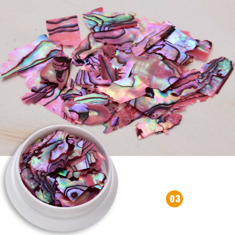 1 Box Shell Paper Abalone Flake Slice Shiny Sequins Fragment DIY Nail Art Decor