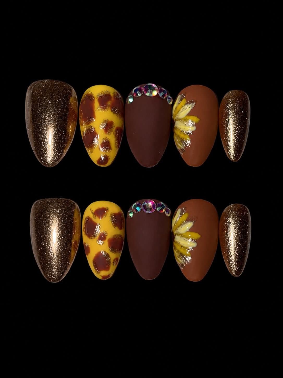 Hand Painted One-of-a-Kind Press On Nails | Custom Artificial Fingernails |…